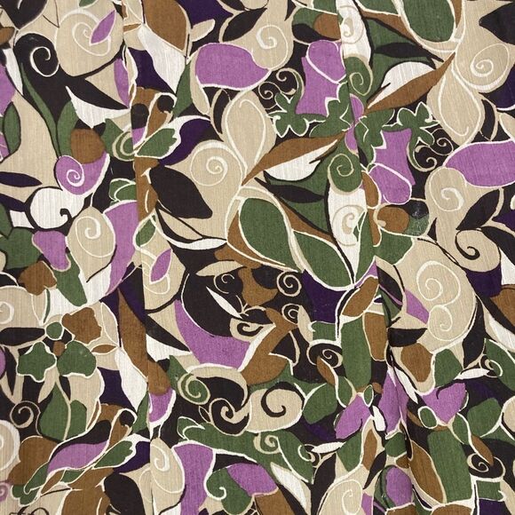 Pretty Fall Floral chiffon skirt in mix of muted, neutrals and brights. Lined. - Picture 3 of 6